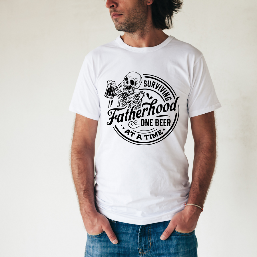 Surviving fatherhood one beer at a time tee