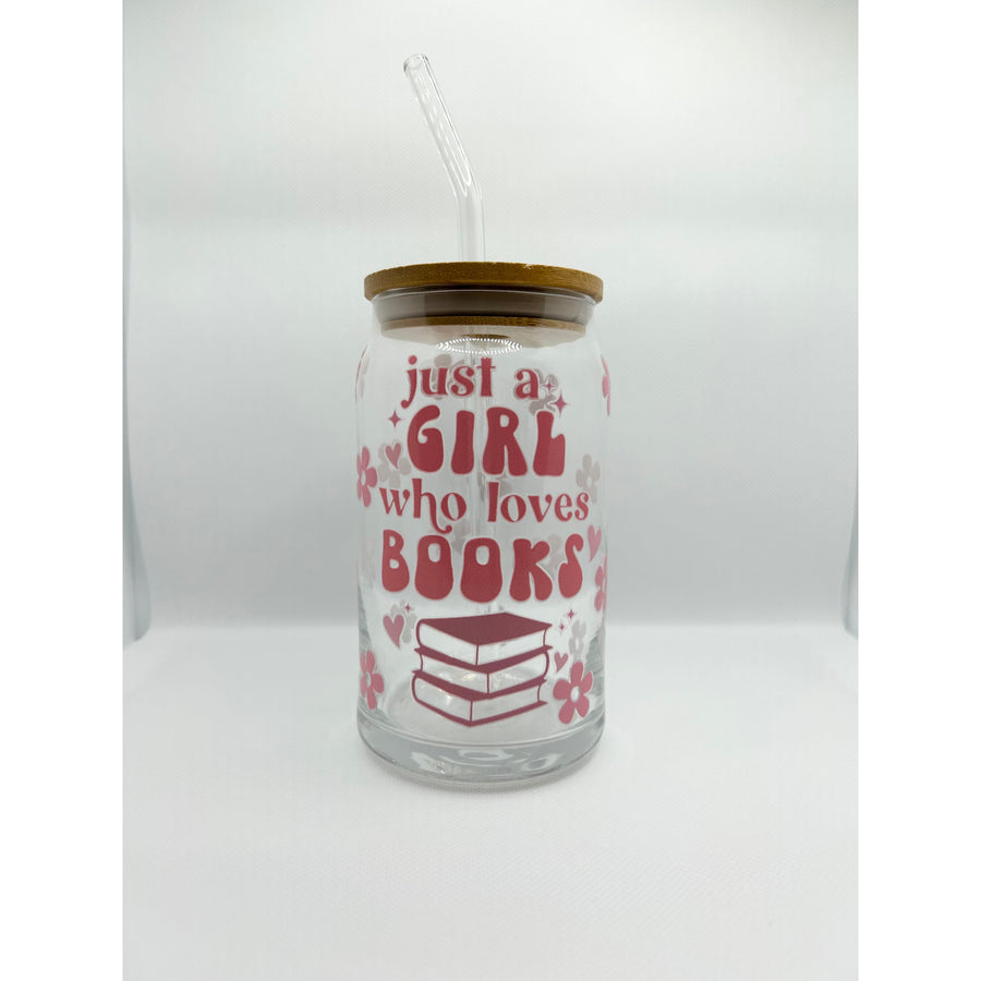 Glass tumbler - Just a girl who loves books