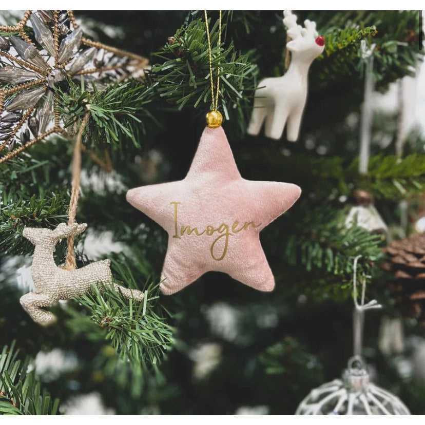 Personalised Christmas star ornament